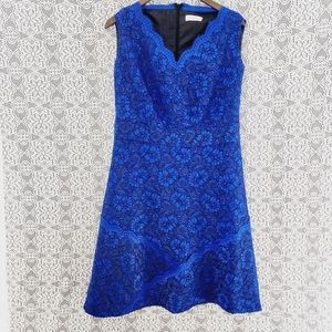Calvin Klein V neck Blue Lace Women's formal dress 20W